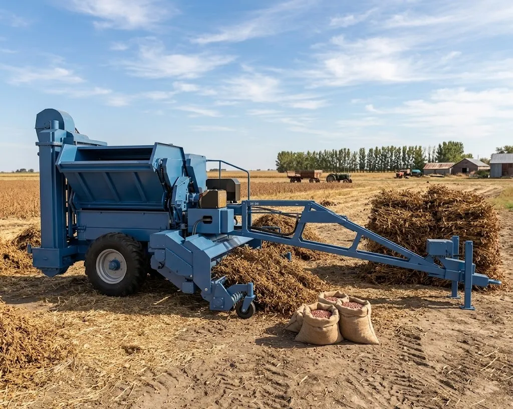 4DQ-5 Kidney Bean Threshing Harvester application 1
