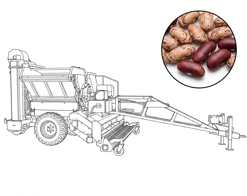 4DQ-5 Kidney Bean Threshing Harvester. structurejpg