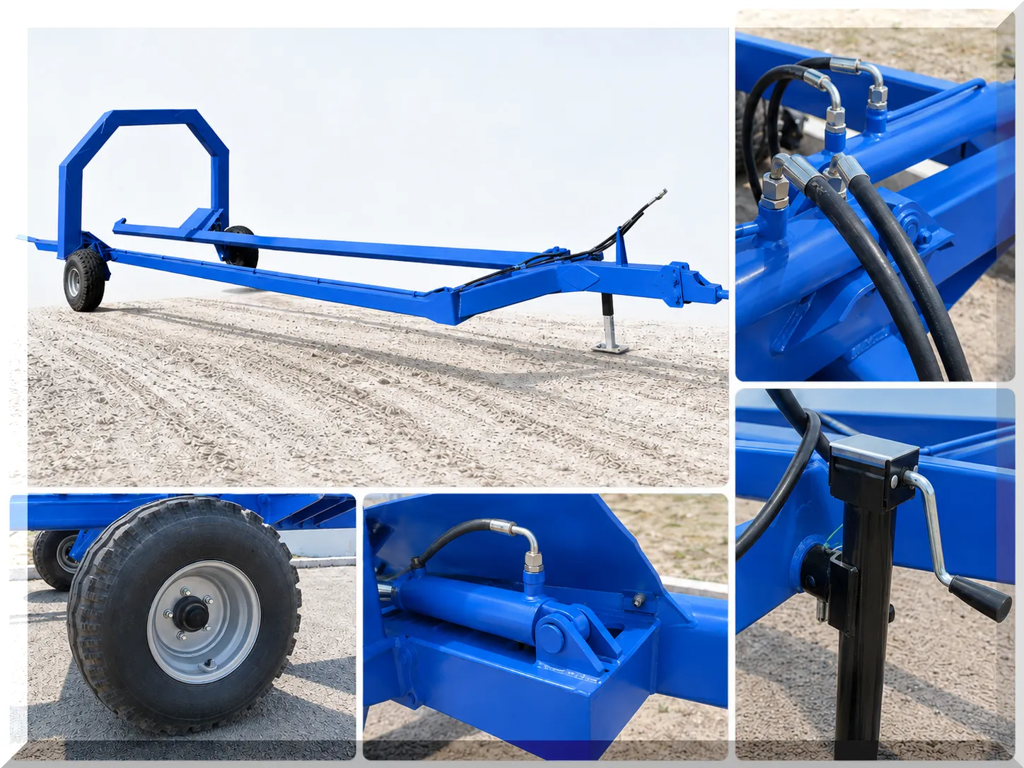 9JYY-2.5 Compact Round Bale Transporter Trailer Detail