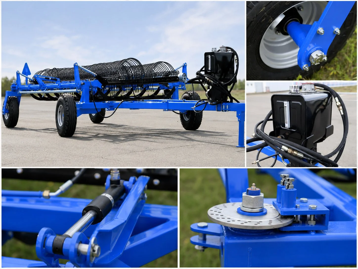 9LH-12 towed horizontal hay rake detail