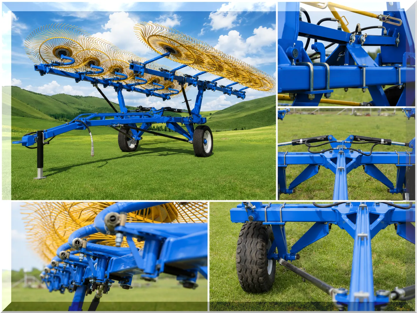 9LZ-6.0 Finger Wheel Hay Rake Detail