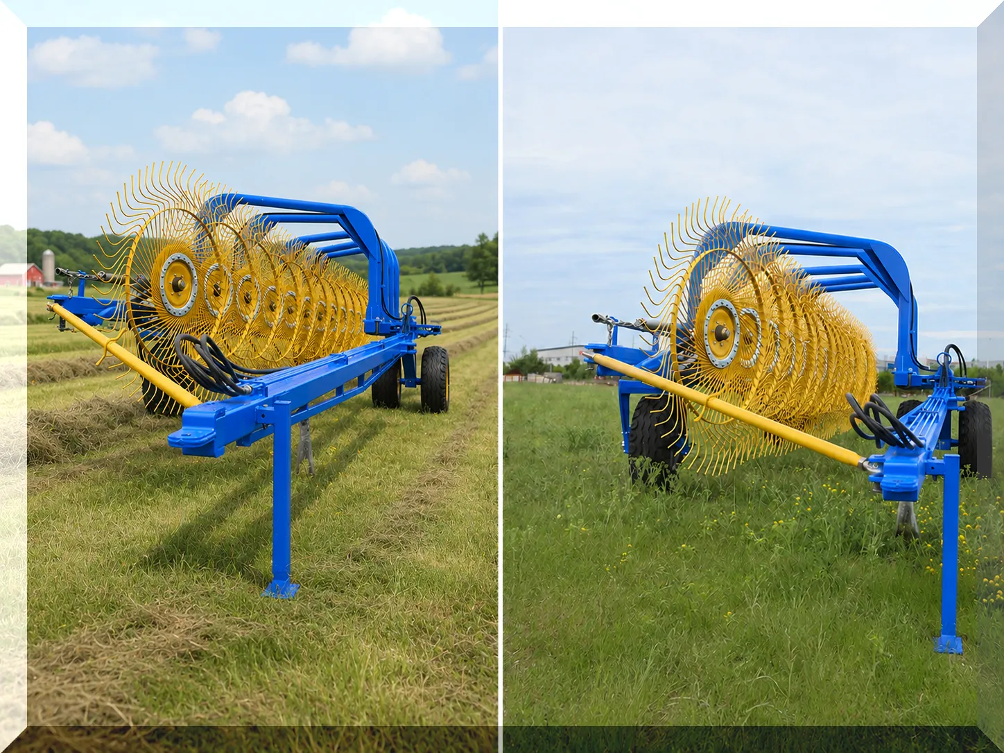 9LZY-9.0 Finger Wheel Hay Rake Application